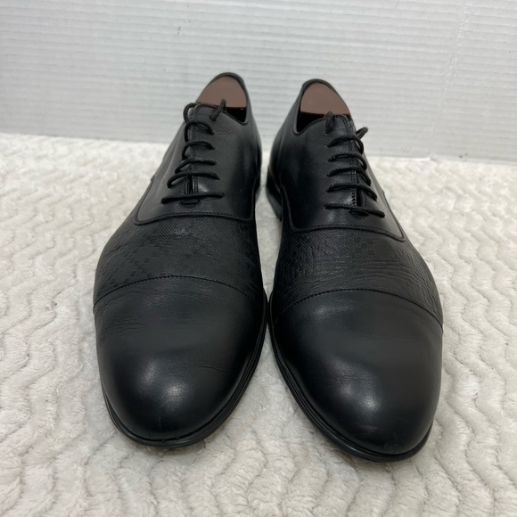 Gucci Men's Sz 11 US 12 Black Classic Leather Formal Cap Toe Slip on Oxford - Picture 2 of 16